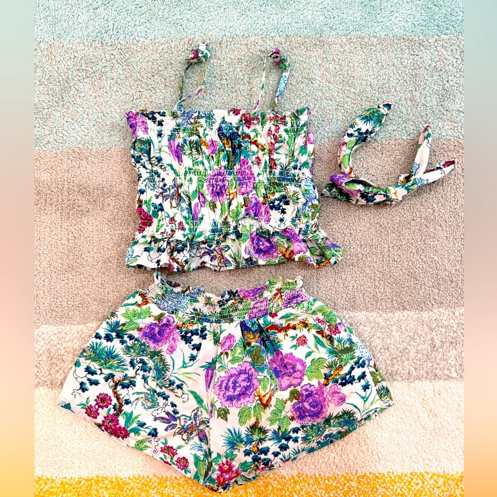 Janie and Jack Colorful Floral Kids Set